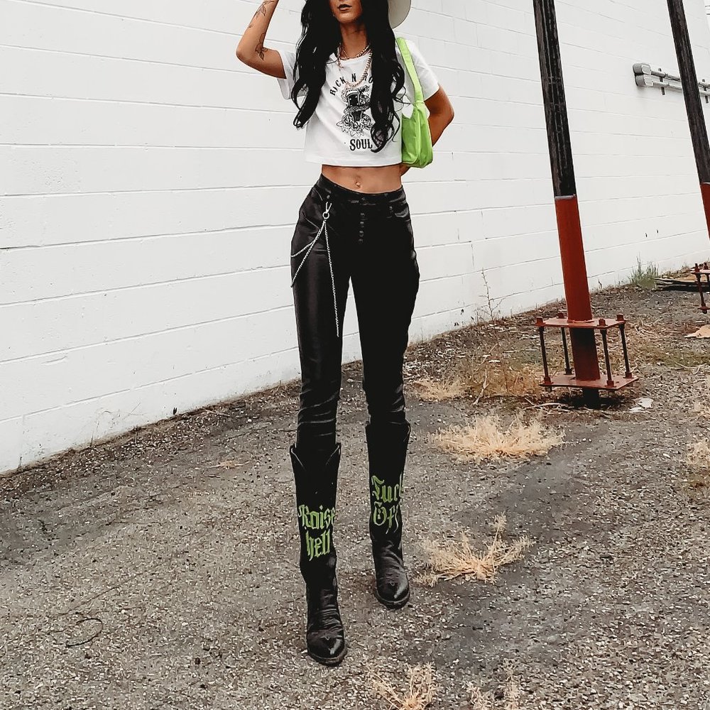 Black Cowboy Boots - Rock n' Roll Western Boots